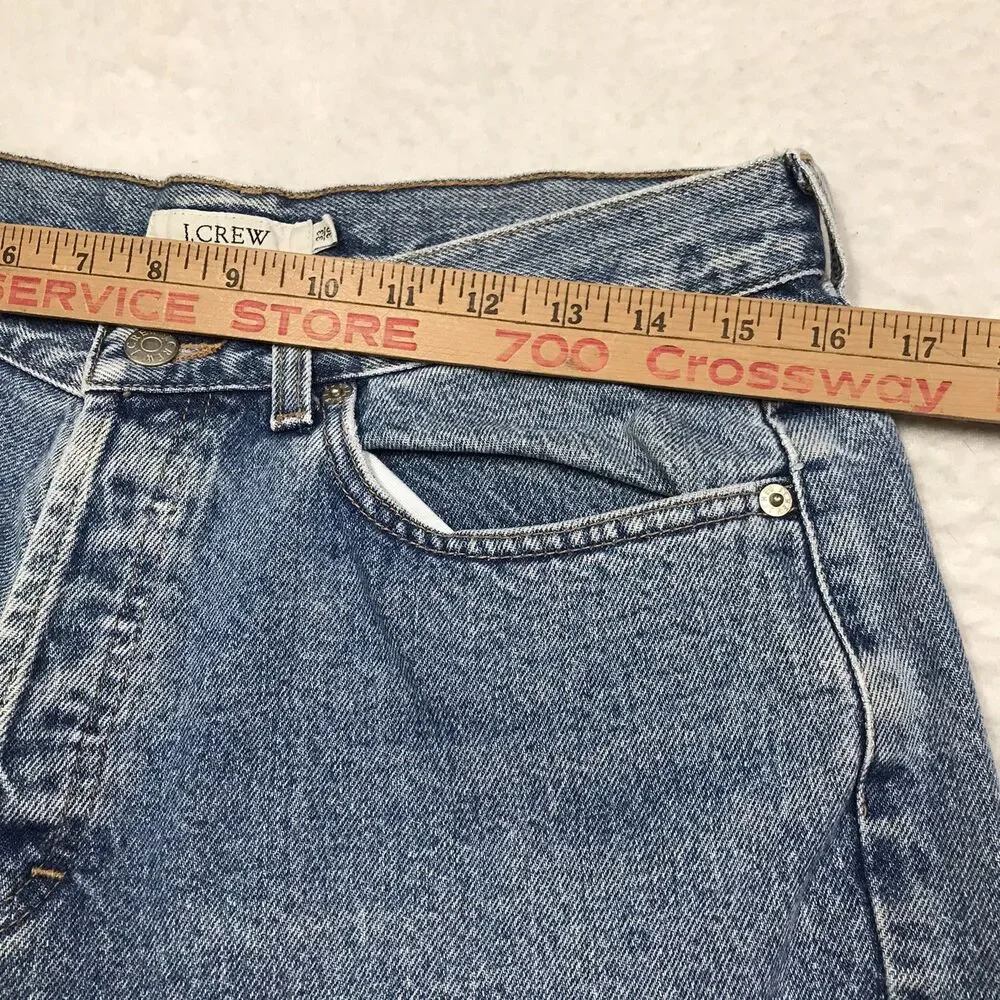 90s J CREW Jean Men 32x30 Acid Light Wash Relaxed fit Straight Leg USA Made